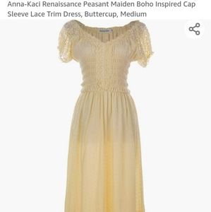 Renaissance pale yellow dress